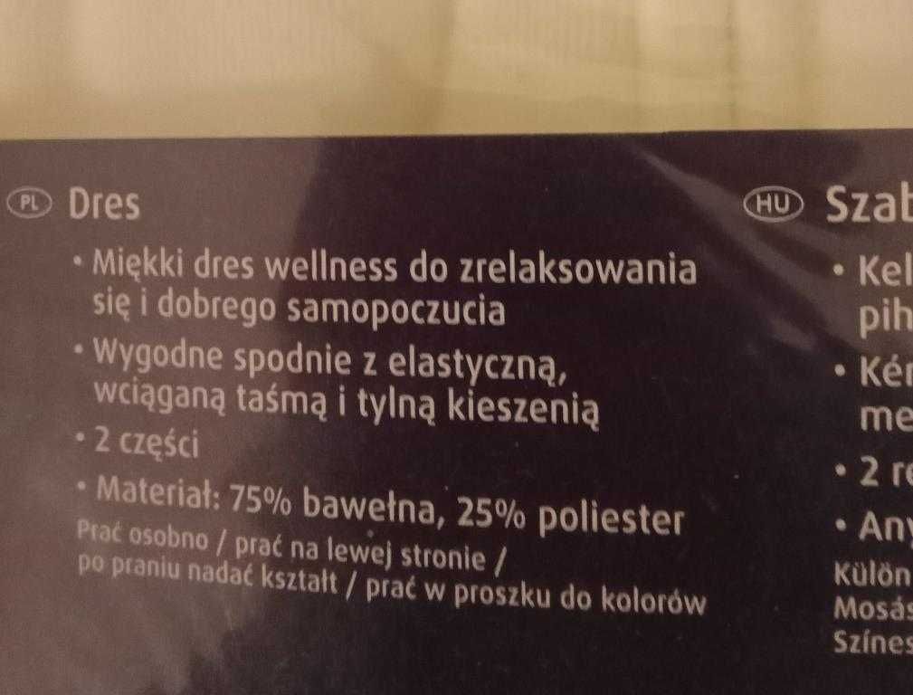 Dres damski Esmara, miękki wellness, biały, roz. 44/46, nowy