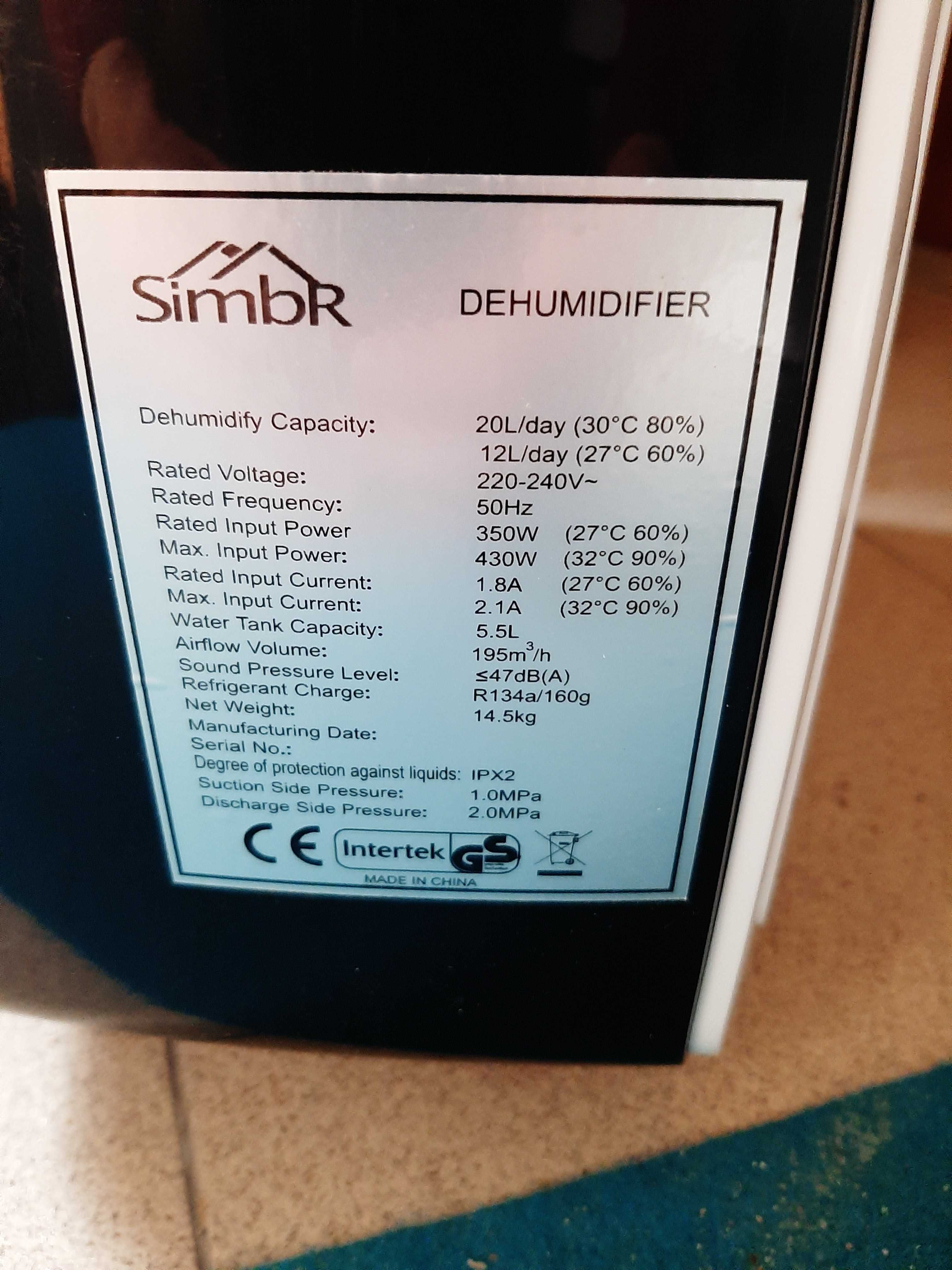 Osuszacz powietrza Simbr uszkodzony