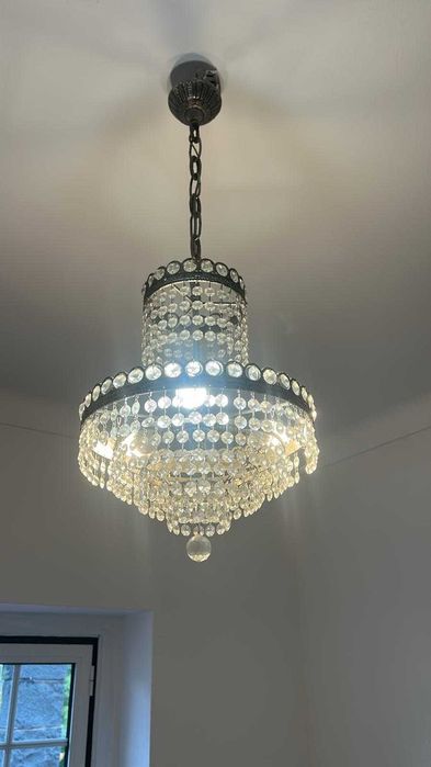 Lustre de vidro suspenso vintage