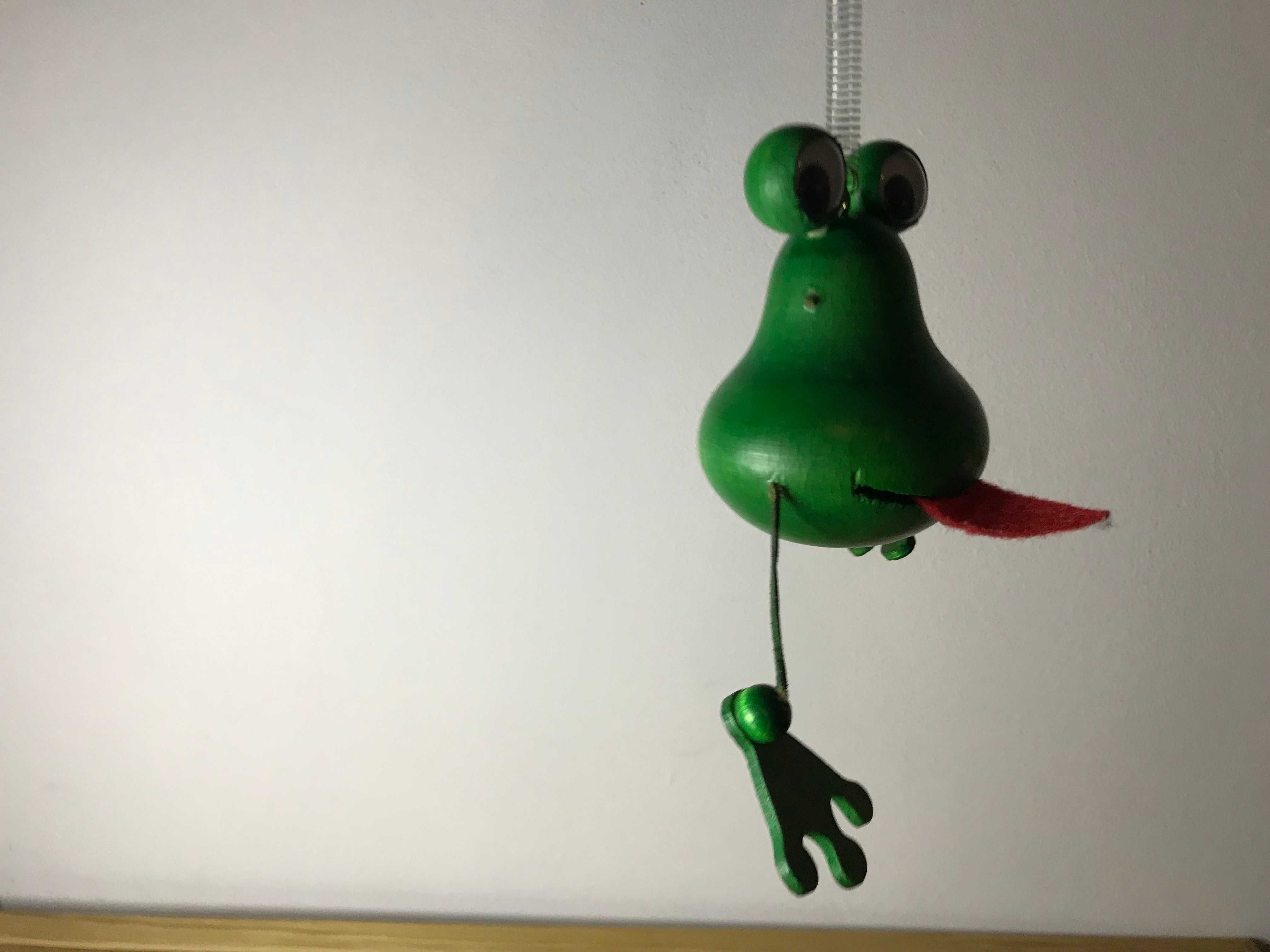 Fajna Żaba Żabka Na Sprężynie Zawieszka Ozdoba Crazy Frog