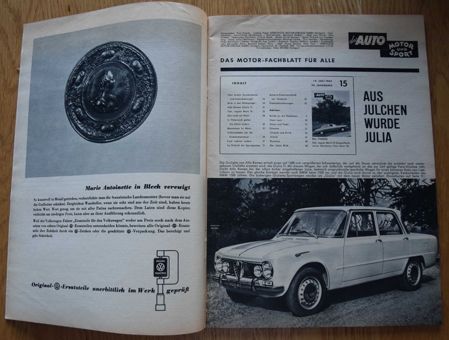 Das Auto Motor und Sport 1962