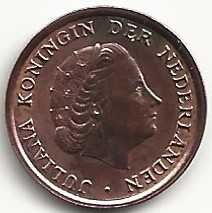 1 Cêntimo de 1967  Rainha Juliana  dos Países Baixos
