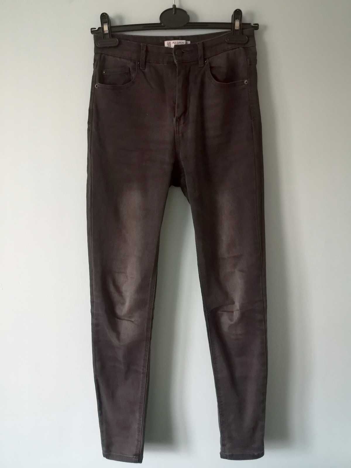 Spodnie dżinsowe rurki wysoki stan Pull&Bear XS 34 skinny high waist