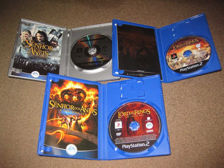 3 Jogos para PS2 da Saga "Senhor dos Anéis" Completos!
