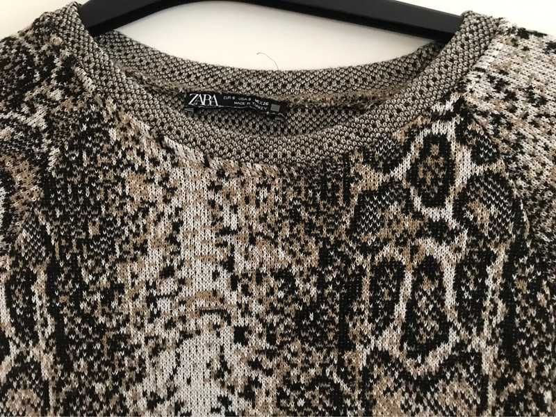 Vestido midi malha Zara