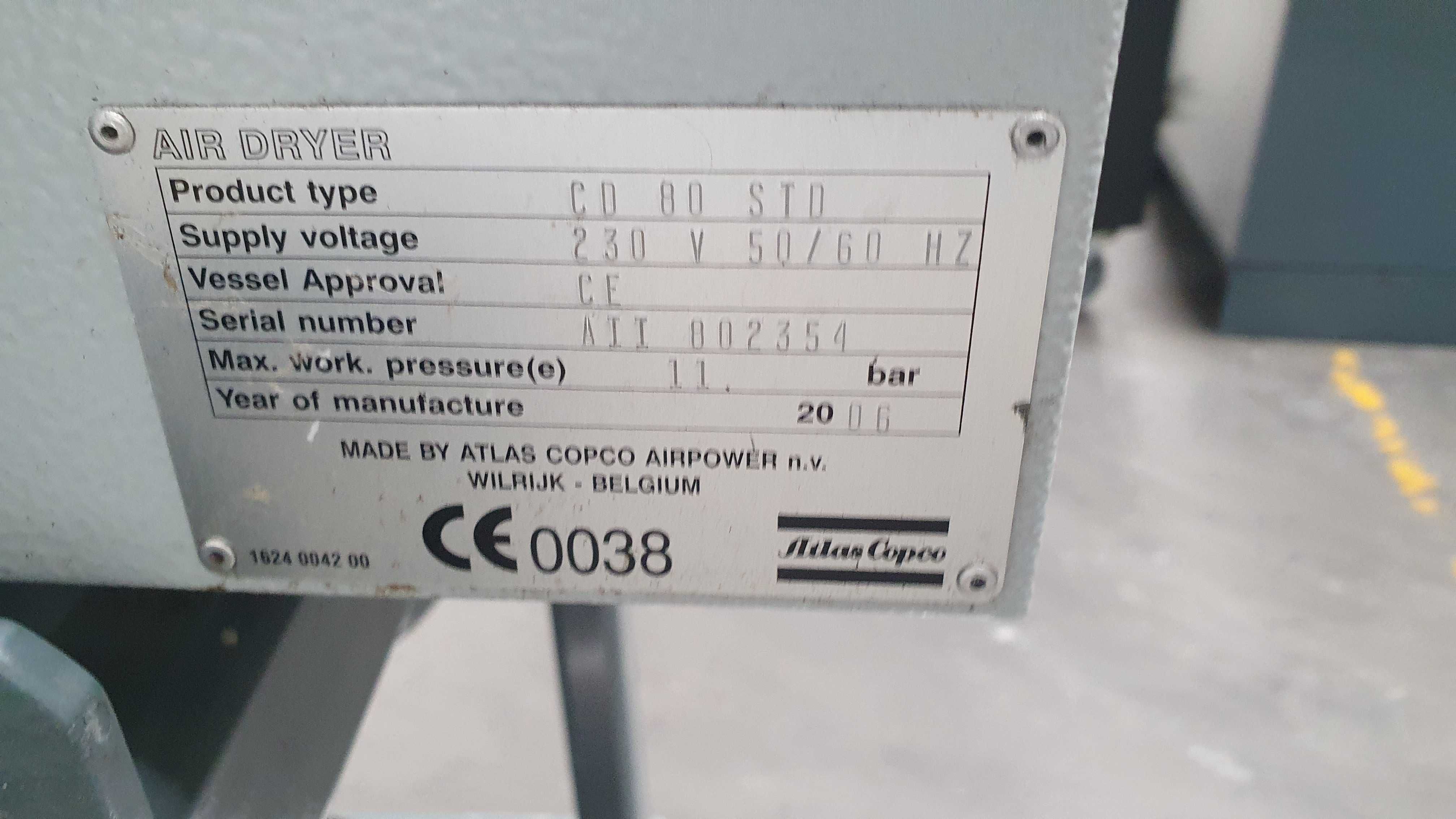 SPRAWNY!!! Osuszacz Adsorpcyjny ATLAS COPCO CD80 3m3/min S014386