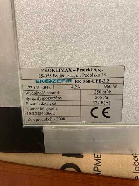 centrala wentylacyjna rekuperator