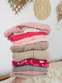 Zestaw 12 bluz, sweterków dla dziewczynki, 74