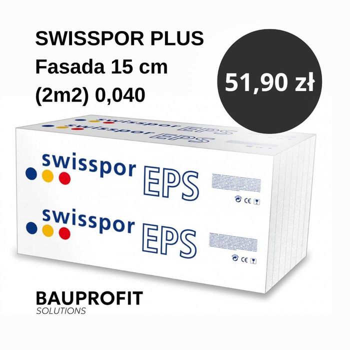 STYROPIAN SWISSPOR EPS MAX Fasada 15 cm (2 m2) 0,040