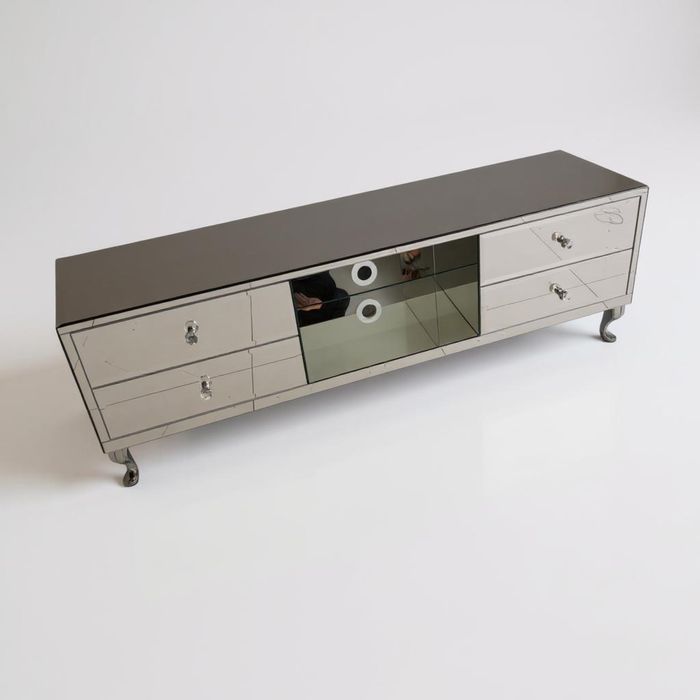 Rtv lustrzana, z lustra, salon, glamour, noga ludwik, kryształ !!!