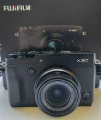 Aparat fotograficzny cyfrowy Fujifilm X30 czarny + dodatki