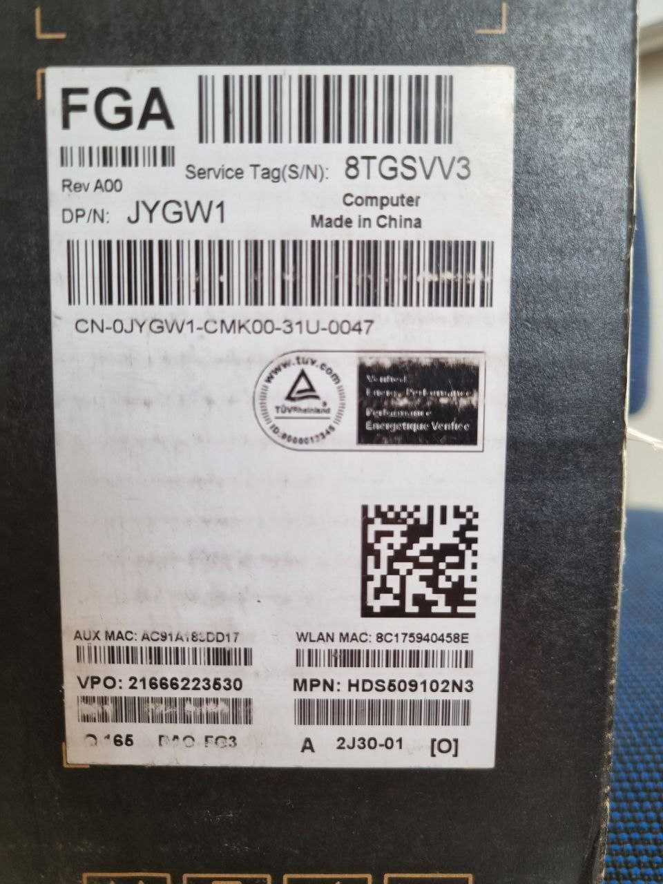 Новый Dell Alienware x15 R2 15,6" QHD Intel i9/32ГБ/RTX 3070Ti/2Tb