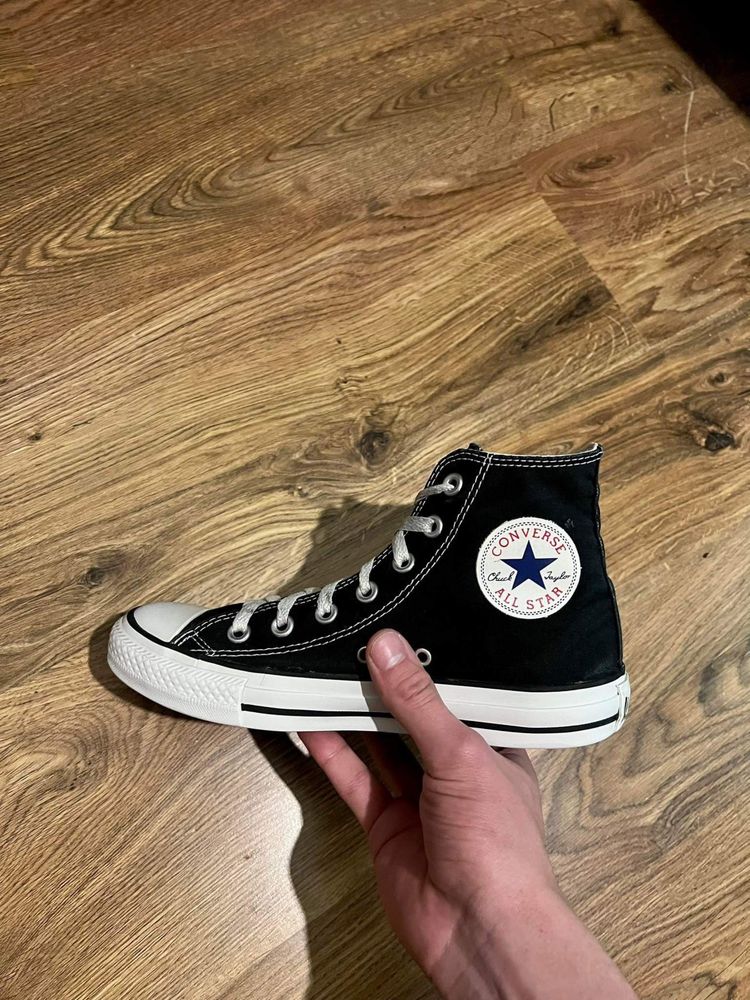 Converse Czarne Wysokie 37.5 24cm