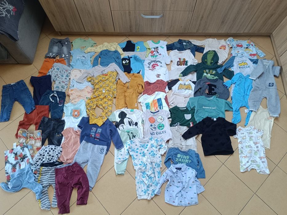 Mega paka ubranek dziecięcych dla chłopca 74 80
