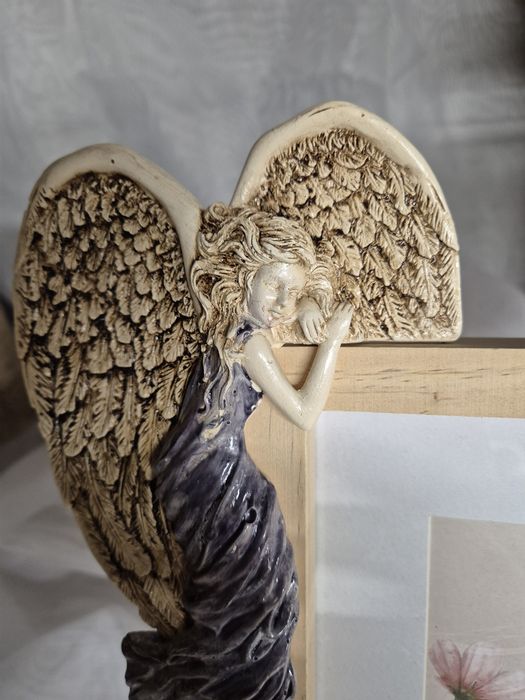 Anioły na ramkę, ramka na zdjecia, prezent, Rękodzieło