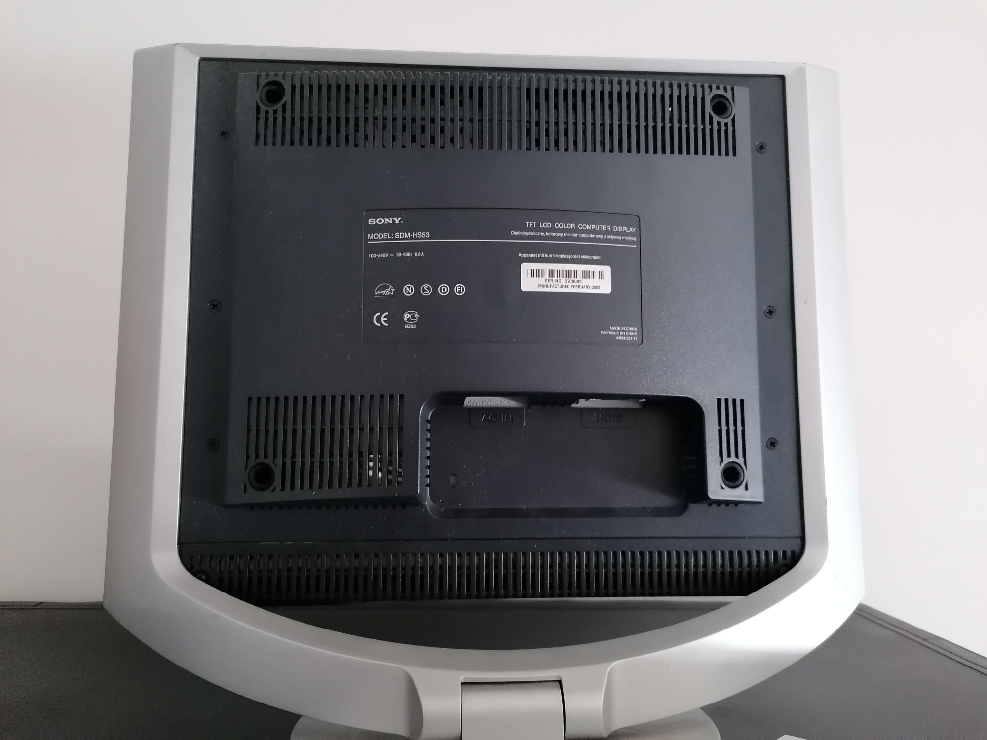 Ecrã LCD a funcionar