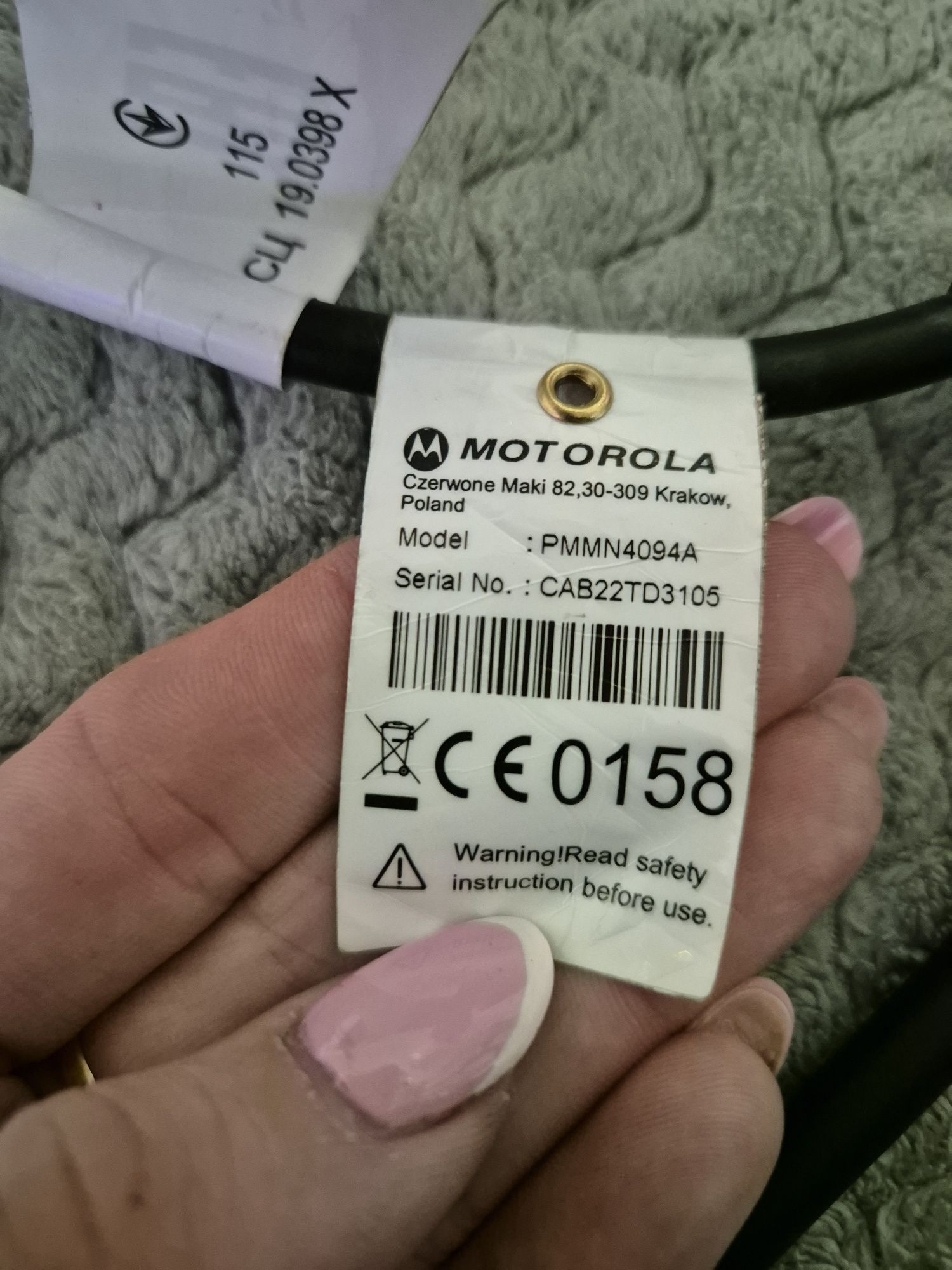 Radiotelefon MOTOROLA DP4801 + Mikrofonogłośnik MOTOROLA PMMN4094A