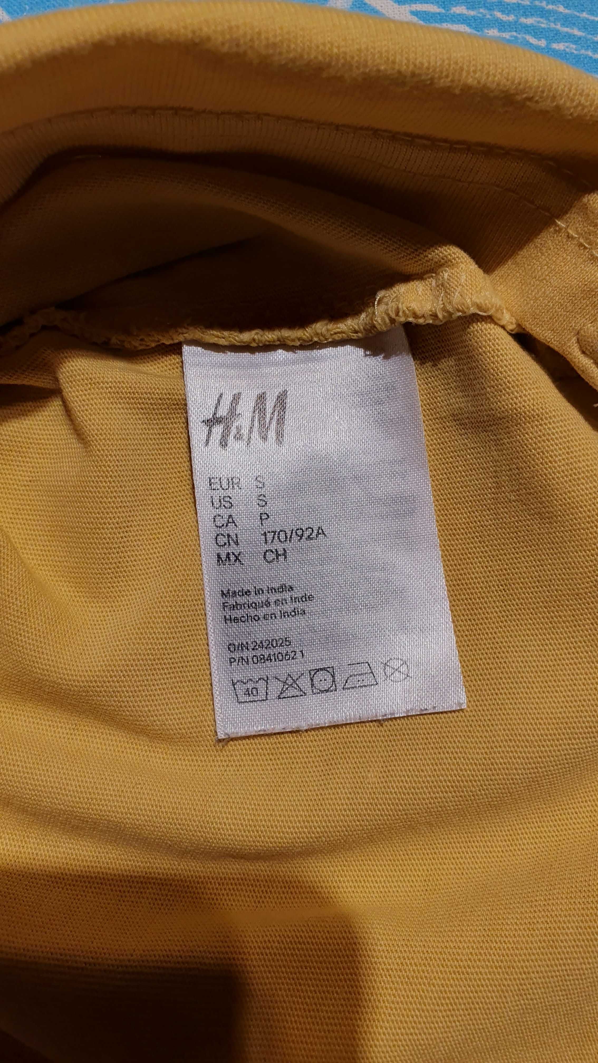 Koszulka męska z długim rękawem z nadrukiem H&M roz. S