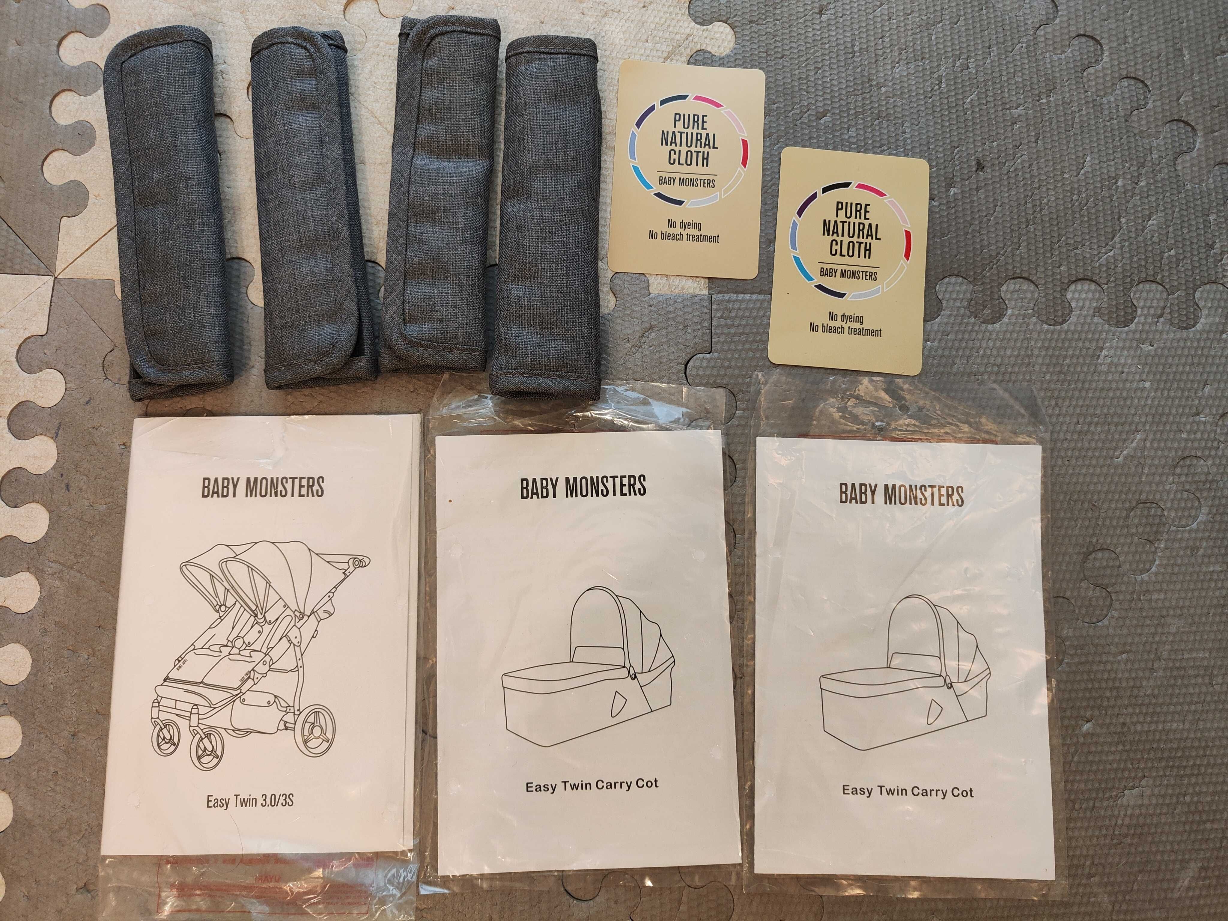 Wózek dla bliźniaków Baby monster Easy Twin Air Limited Edition Denim