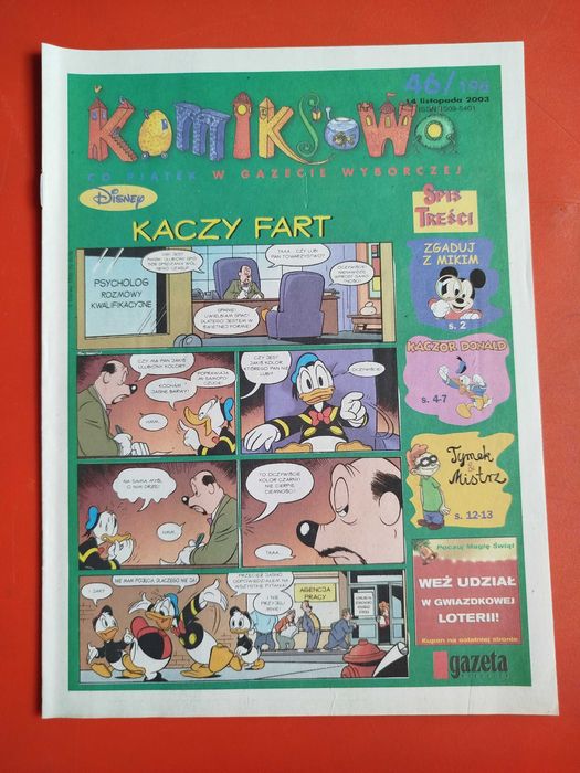 Komiksowo, komiks Gazeta Wyborcza, nr 46/196, 14 listopada 2003