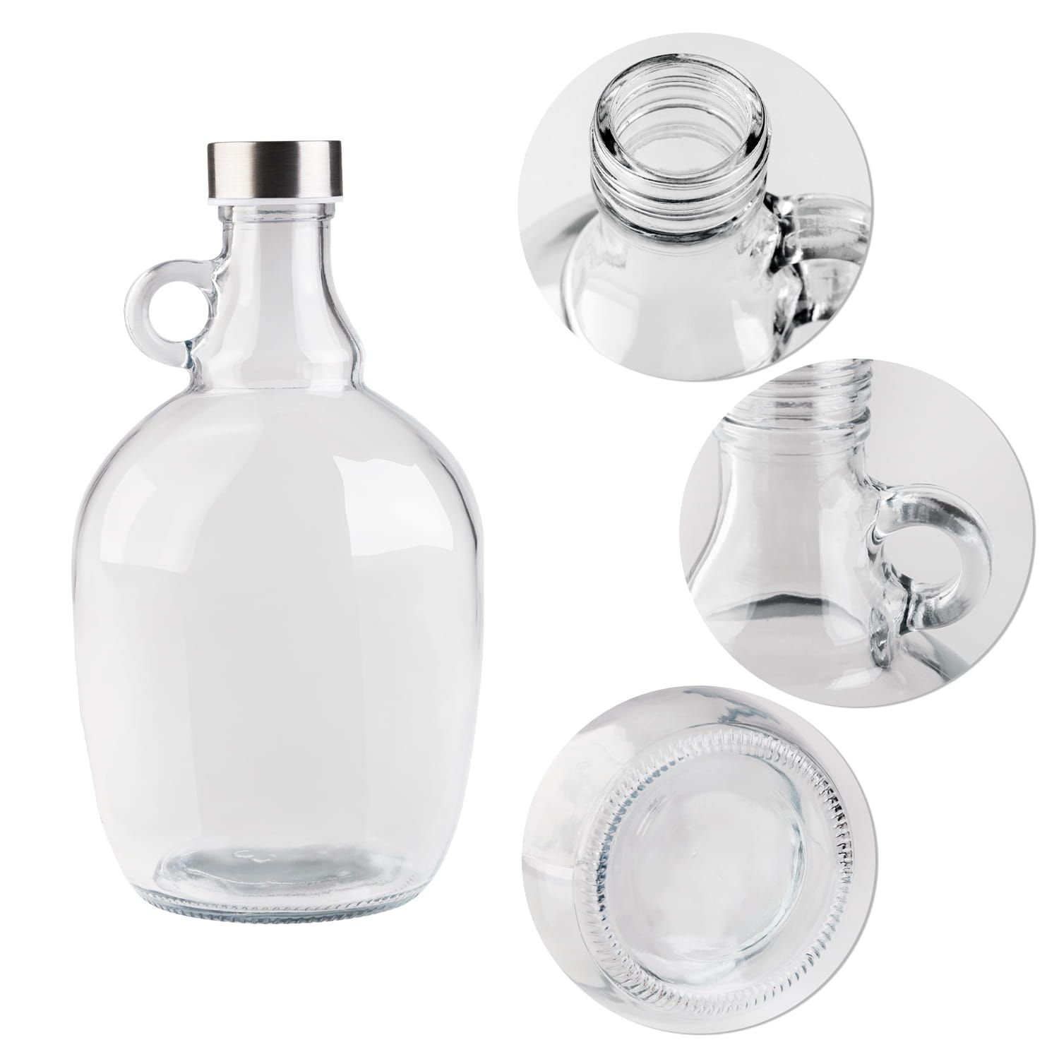 6x butelka szklana GALON 1,5 l na nalewki, wino, bimber, soki