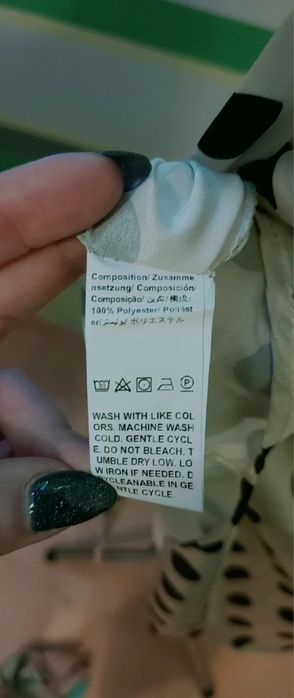 Szampańskim koszula w czarne kropki 4XL