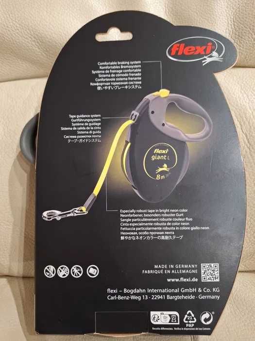 Automatyczna smycz Flexi Giant L Neon 8m max 50kg