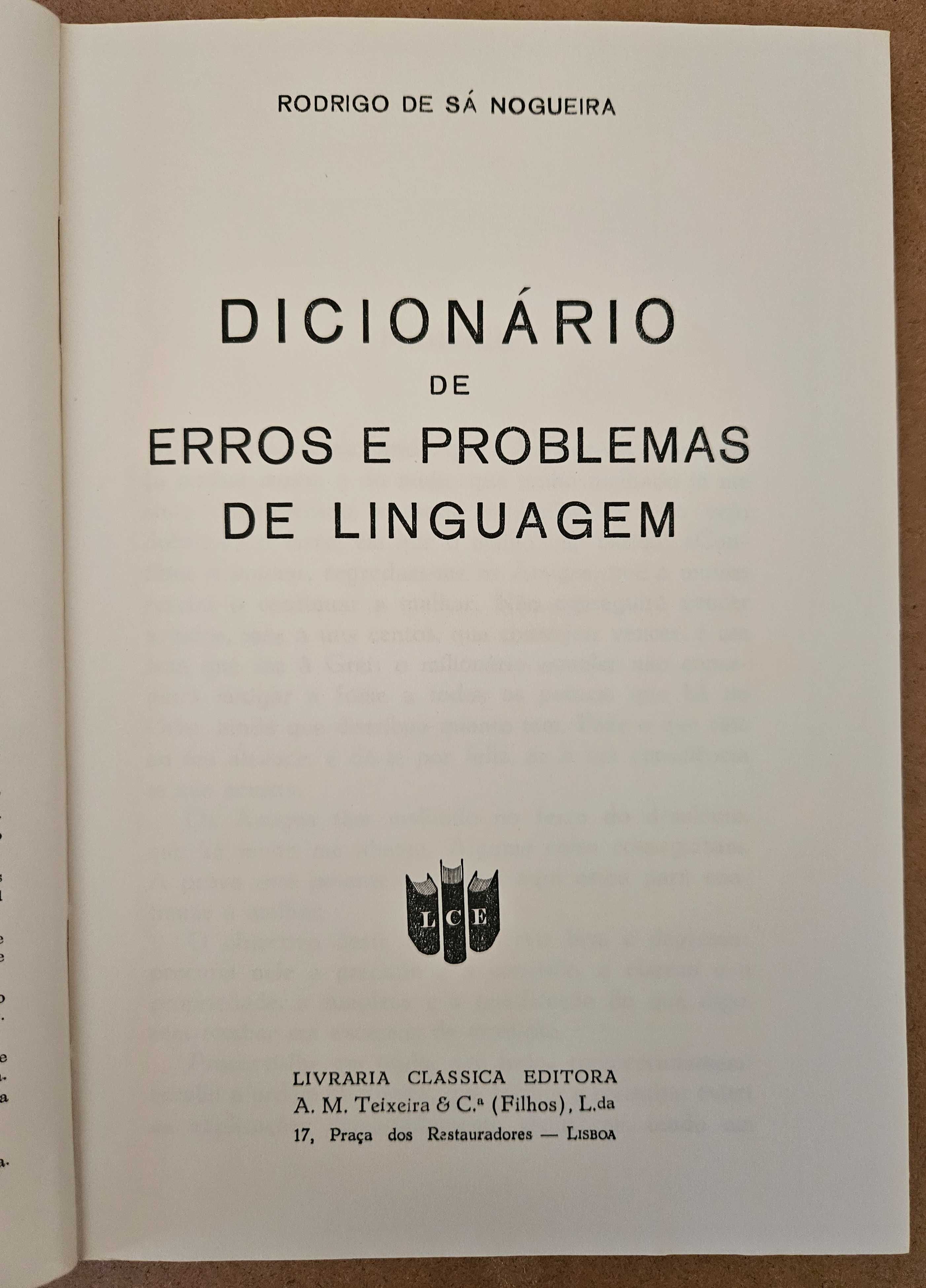 Livro Dicionário de Erros e Problemas de Linguagem