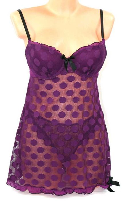 Komplet bielizny koszulka halka usztywniana + stringi 36/38 75B