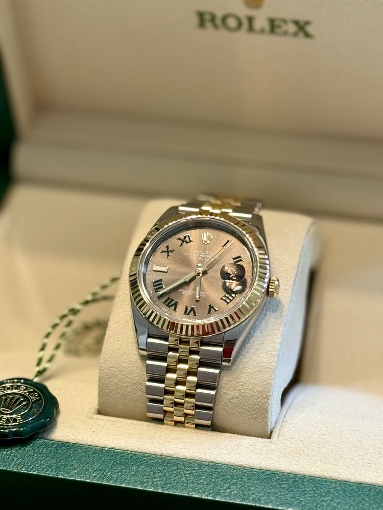 Piękny Rolex Datejust 41 mm Stal/złoto Wimbledon FULL SET STAN 10/10