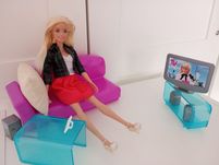 Barbie +salon zestaw