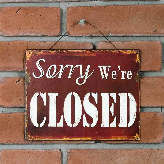 Obrazek Tabliczka metalowa Sorry we're closed Retro
