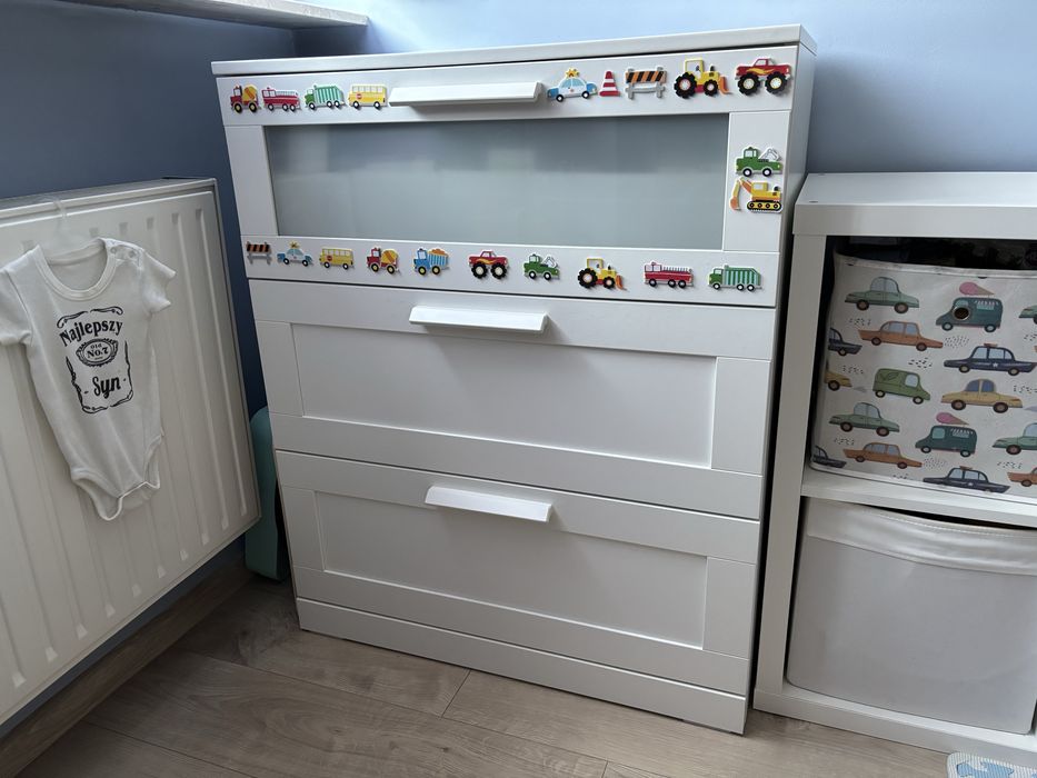 Komoda z 3 szufladami Ikea Brimnes biała