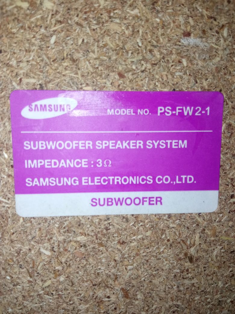Subwoofer Samsung i inne - opis.