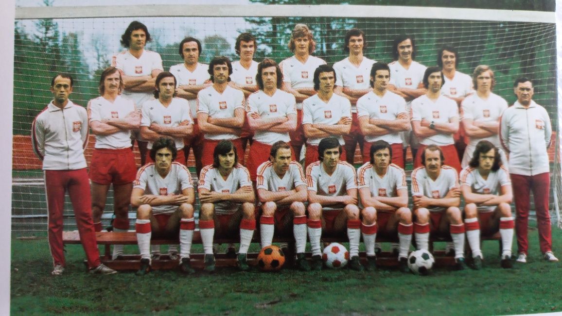 Pocztówka POLSKA reprezentacji  piłkarska  WM 1974 rok