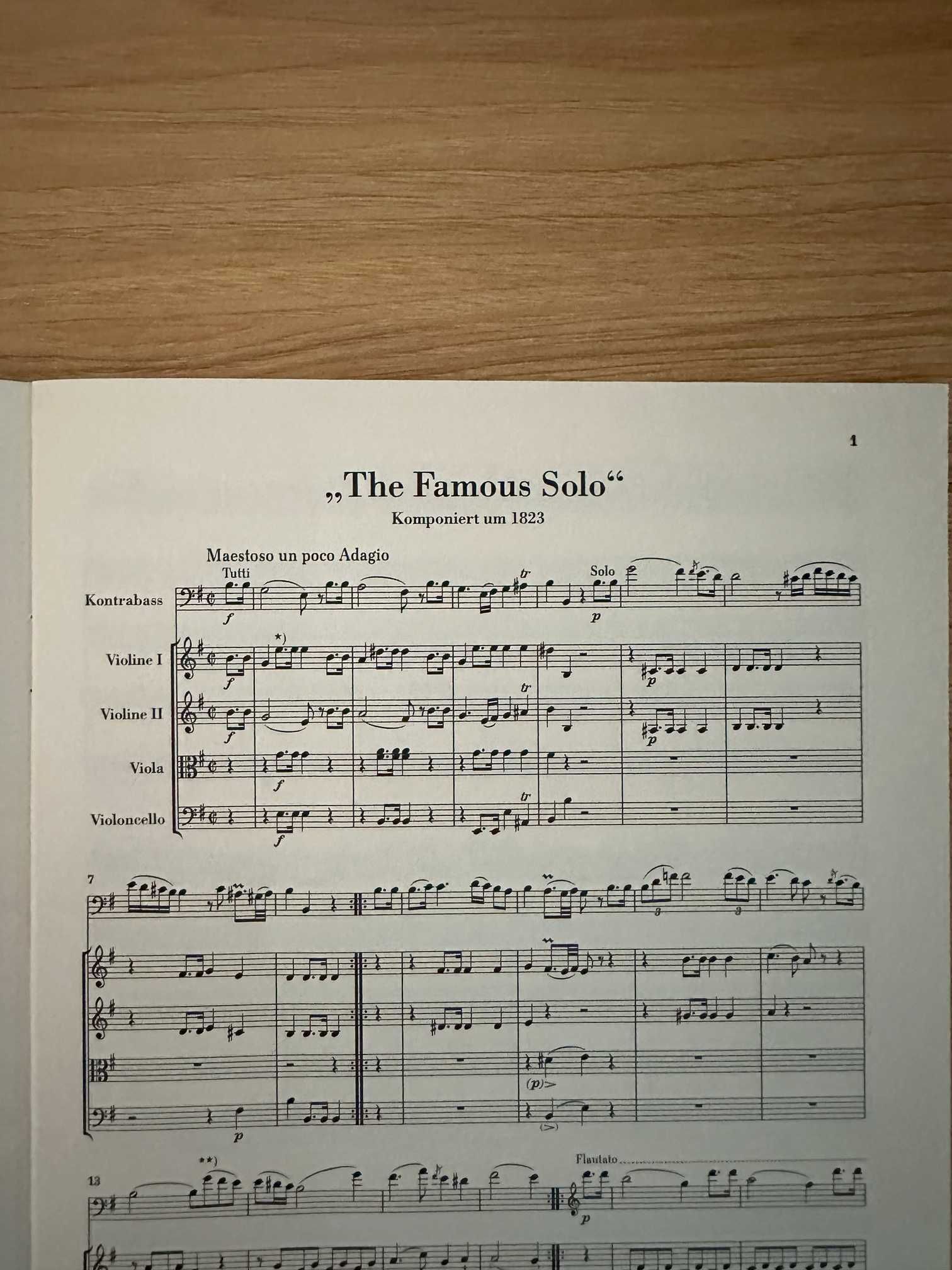 Dragonetti - The Famous Solo for double bass and quartett