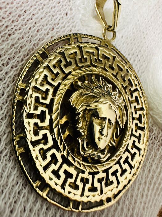 Wspaniała złota zawieszka Meduza ZŁOTO 585