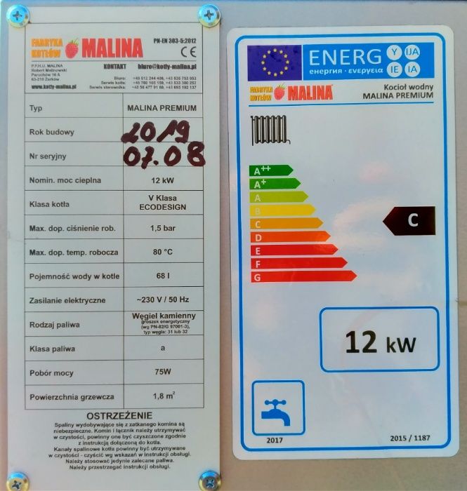 Piec na Ekogroszek 12 kW -> 5 Klasa, SKZP, Zapalarka Gratis