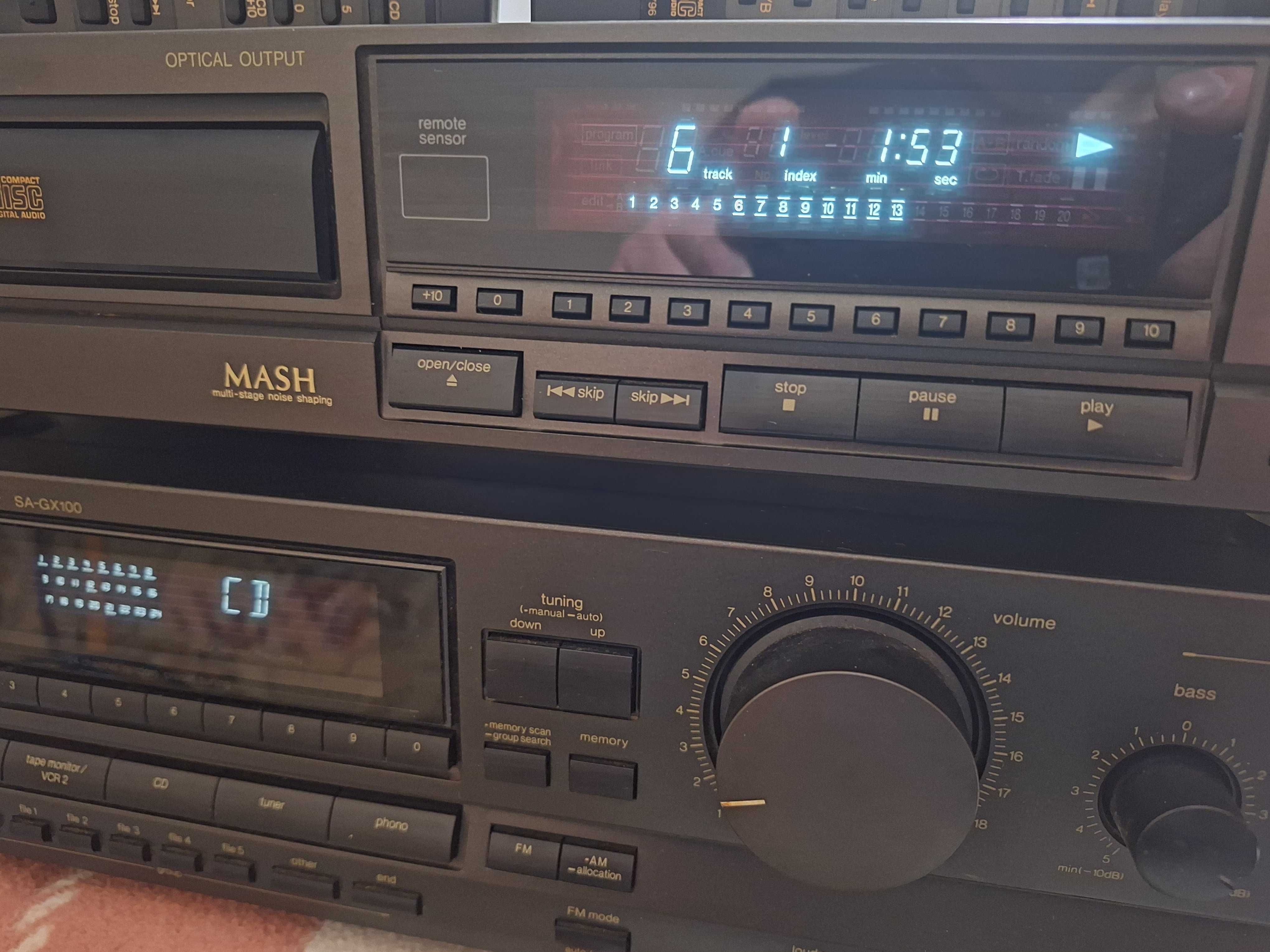 zestaw audio Technics sl-p377a i Technics sa gx100