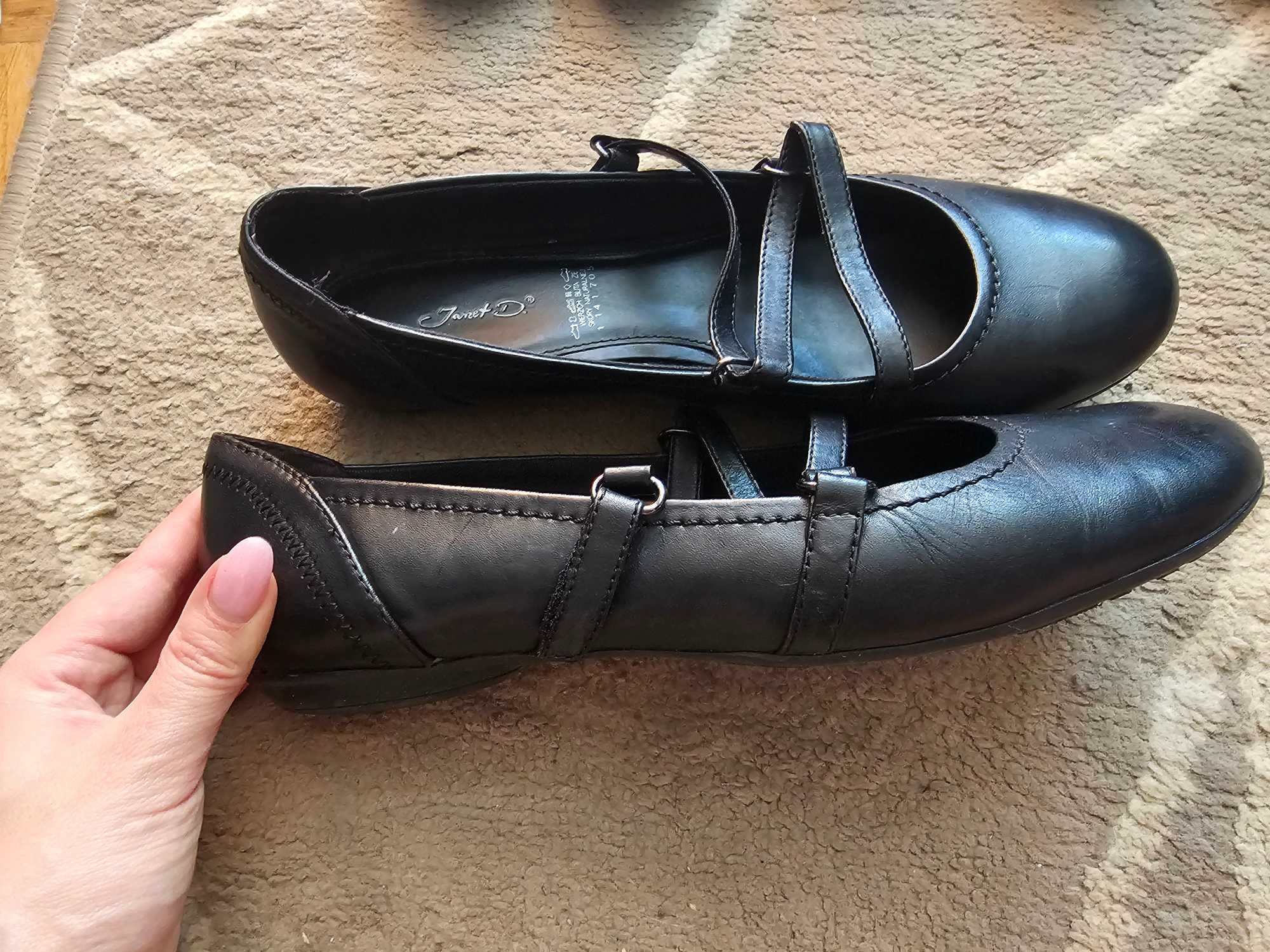 Skórzane baleriny rozmiar 40
