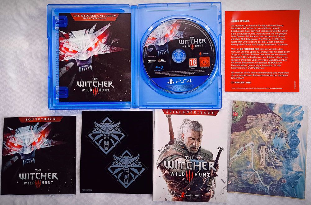 Wiedźmin 3 Dziki Gon PL Dubbing PS4 | The Witcher | Soundtrack | Mapa