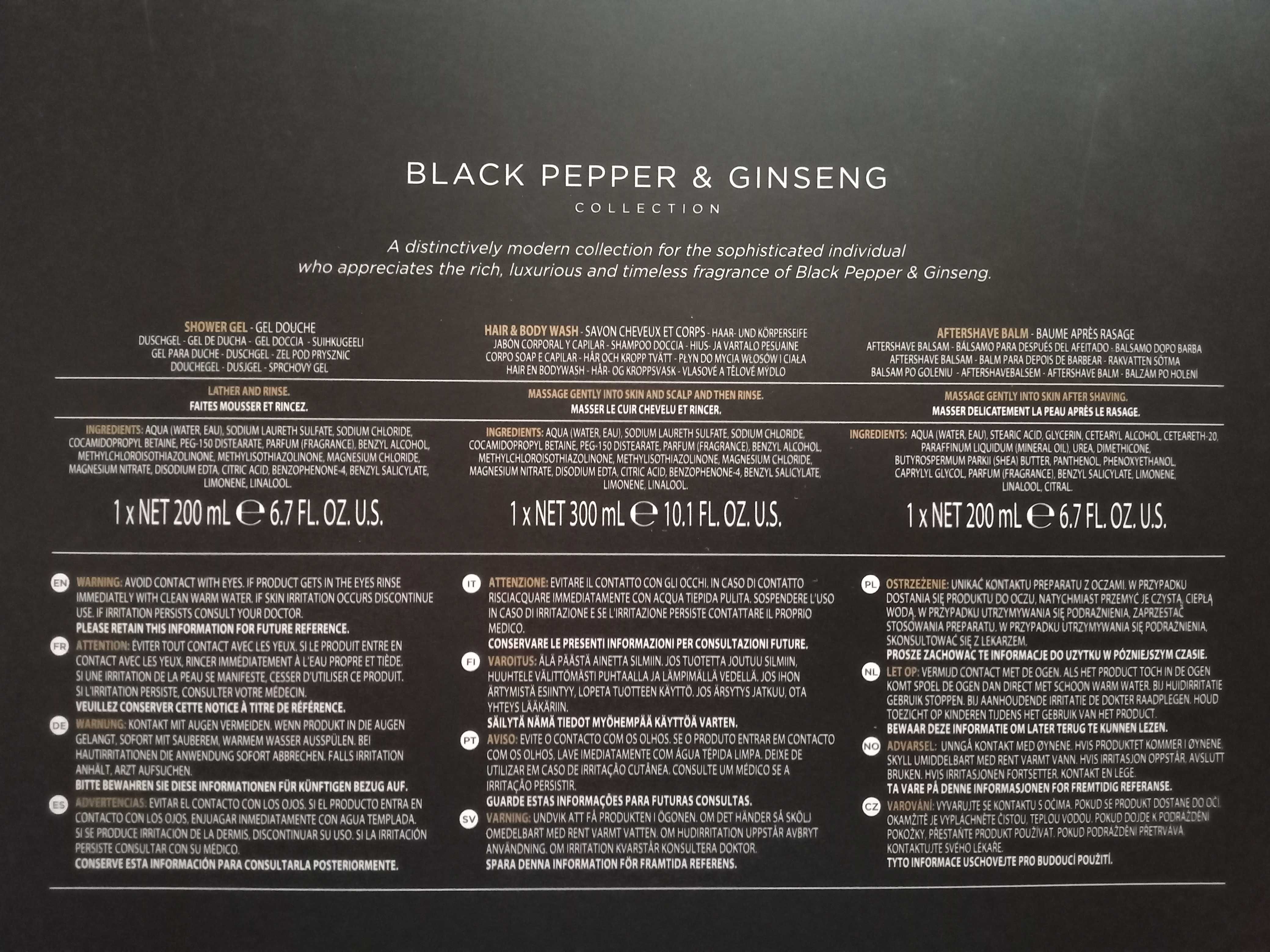 Baylis & Harding zestaw Black pepper & ginseng