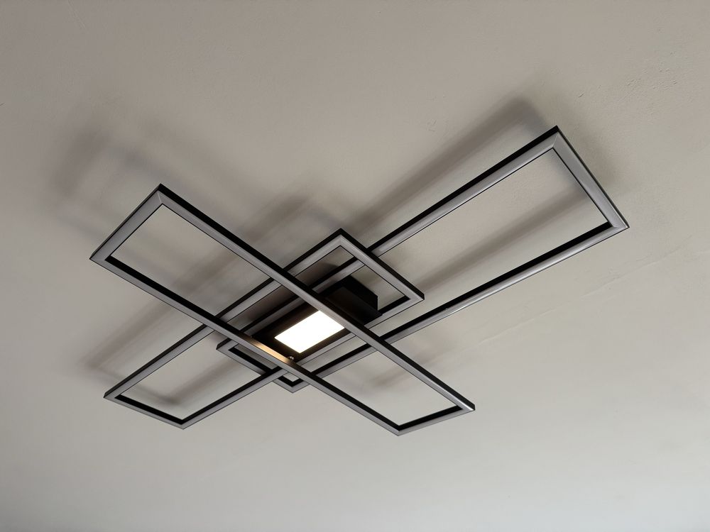 Lampa sufitowa ASMIN z wbudowanym oswietleniem LED + Pilot.
