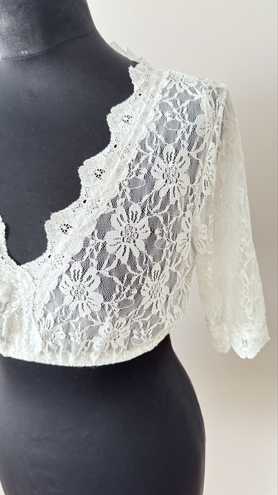 Crop Top koronkowy rozmiar L