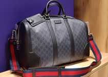 Сумка Gucci Black GG Supreme Canvas Carry-On Duffle Bag