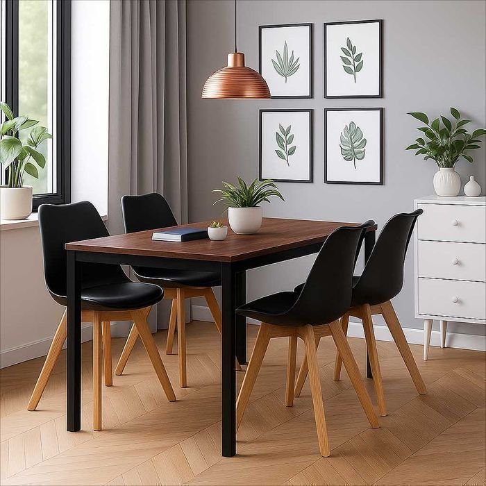 NOWY Stół z Krzesłami Drewniany do Kuchni Salonu Jadalni Stolik Loft