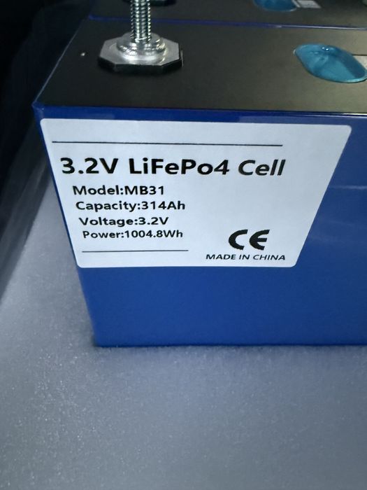 Комірки eve 314 ah LifePO4 3.2v  акумулятор eve   280  акб  ячейка  Т