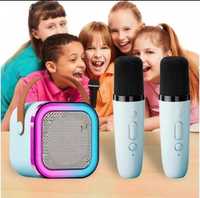 Детское караоке K12 с LED-подсветкой и 2 беспроводными микрофона