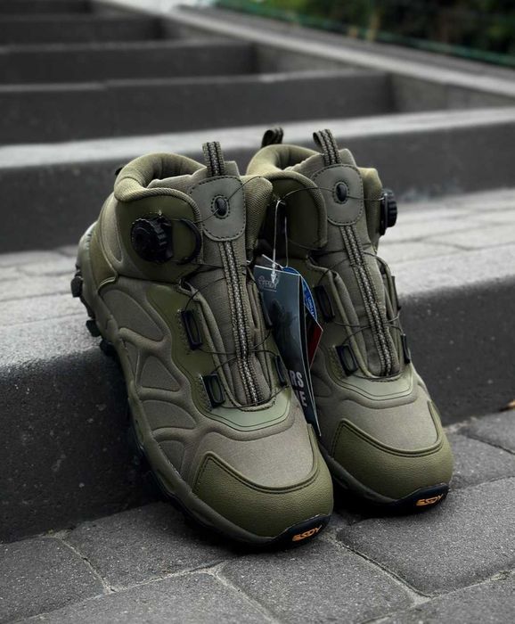 Ботинки военные демисезонные ESDY тактические берцы на автошнуровке