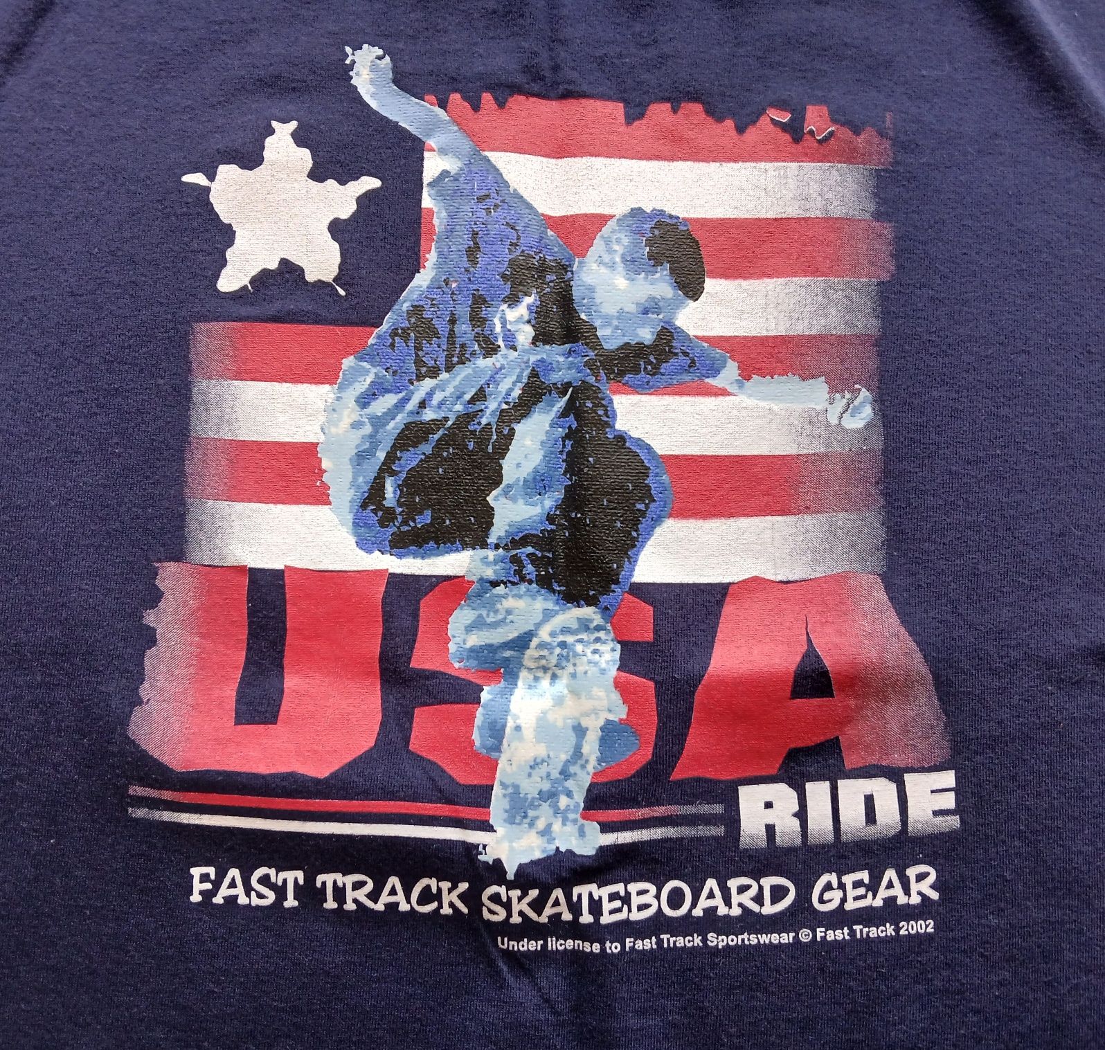 Vintage y2k скейт мерч футболка Fast Track Skateboard 2002 made in USA